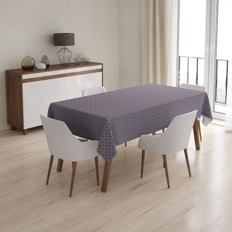 Bedruckte Beschichtete Baumwolle KANTHA Blau / Grün